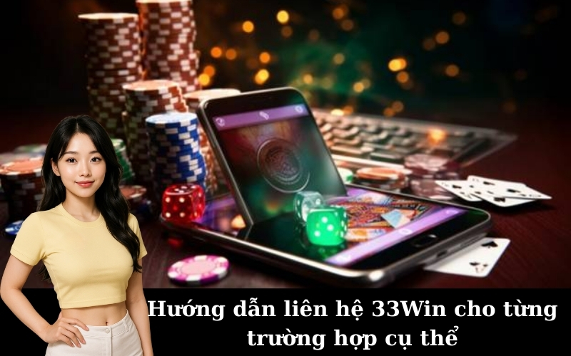 Hướng dẫn liên hệ 33Win cho từng trường hợp cụ thể